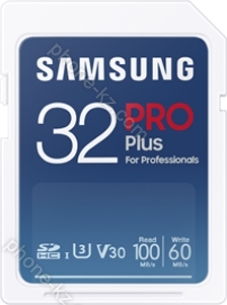 Samsung PRO Plus for Professionals R100/W60 SDHC 32GB, UHS-I U3, Class 10