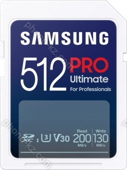 Samsung PRO Ultimate R200/W130 SDXC 512GB, UHS-I U3, Class 10