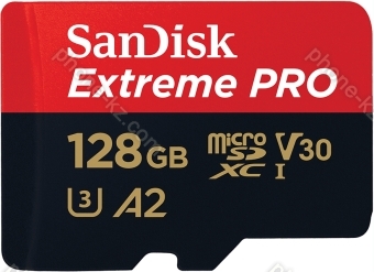 SanDisk Extreme PRO R200/W90 microSDXC 128GB Kit, UHS-I U3, A2, Class 10