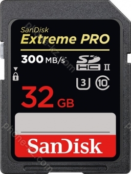 SanDisk Extreme PRO R300/W260 SDHC 32GB, UHS-II U3, Class 10