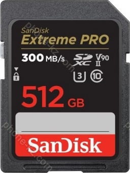 SanDisk Extreme PRO R300/W260 SDXC 512GB, UHS-II U3, Class 10