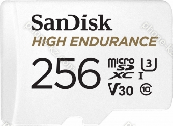 SanDisk High Endurance R100/W40 microSDXC 256GB Kit, UHS-I U3, Class 10