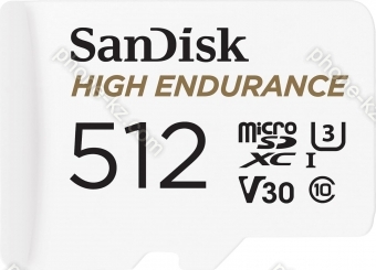SanDisk High Endurance R100/W40 microSDXC 512GB Kit, UHS-I U3, Class 10