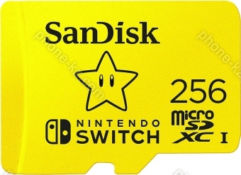 SanDisk Nintendo Switch R100/W90 microSDXC 256GB, UHS-I U3, Class 10