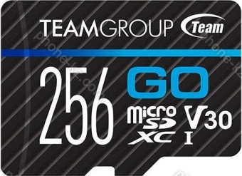 TeamGroup GO R100/W50 microSDXC 256GB Kit, UHS-I U3, Class 10