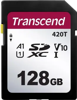 Transcend 420T R95/W40 SDXC 128GB, UHS-I U1, A1, Class 10