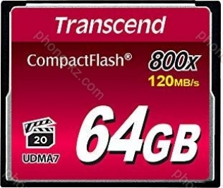 Transcend 800x R120/W60 CompactFlash Card 64GB