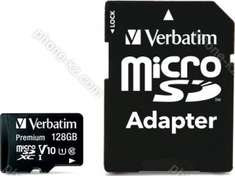 Verbatim Premium 600x R90 microSDXC 128GB Kit, UHS-I U1, Class 10