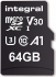 Integral Premium High Speed R100/W70 microSDXC 64GB Kit, UHS-I U3, A1, Class 10