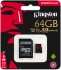Kingston Canvas React R100/W80 microSDXC 64GB Kit, UHS-I U3, A1, Class 10