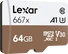 Lexar Professional 667x R100/W90 microSDXC 64GB Kit, UHS-I U3, A1, Class 10