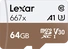 Lexar Professional 667x R100/W90 microSDXC 64GB Kit, UHS-I U3, A1, Class 10