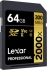 Lexar Professional 2000x Gold Series R300/W260 SDXC 64GB, UHS-II U3, Class 10