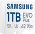 Samsung EVO Plus 2024 R160 microSDXC 1TB Kit, UHS-I U3, A2, Class 10