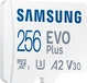 Samsung EVO Plus 2021 R130 microSDXC 256GB Kit, UHS-I U3, A2, Class 10
