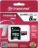 Transcend Premium R45 microSDHC 8GB Kit, UHS-I, Class 10