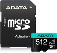 ADATA Premier Pro R100/W80 microSDXC 512GB Kit,...