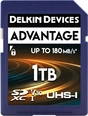 Delkin Advantage R180/W160 SDXC 1TB, UHS-I U3, Class 10