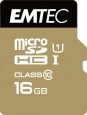 Emtec Gold+ R85/W21 microSDHC 16GB Kit, UHS-I U1,...