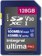 Integral High Speed R100/W45 SDXC 128GB, UHS-I...