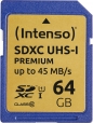 Intenso Premium R45 SDXC 64GB, UHS-I U1, Class 10