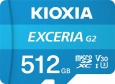 KIOXIA EXCERIA G2 R100/W50 microSDXC 512GB Kit,...