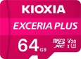 KIOXIA EXCERIA PLUS R100/W65 microSDXC 64GB Kit,...