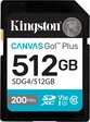 Kingston Canvas Go! Plus Gen4 R200/W160 SDXC...