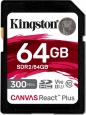 Kingston Canvas React Plus R300/W260 SDXC 64GB,...