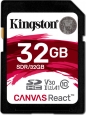 Kingston Canvas React R100/W70 SDHC 32GB, UHS-I...