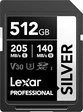 Lexar Professional SILVER R205/W140 SDXC 512GB,...