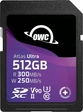 OWC Atlas Ultra R300/W250 SDXC 512GB, UHS-II U3,...