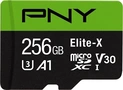 PNY Elite-X R100 microSDXC 256GB Kit, UHS-I U3,...