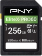 PNY EliteX-PRO 60 R280/W180 SDXC 256GB, UHS-II...