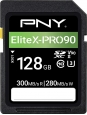 PNY EliteX-PRO 90 R300/W280 SDXC 128GB, UHS-II...