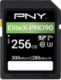 PNY EliteX-PRO 90 R300/W280 SDXC 256GB, UHS-II...