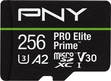 PNY Pro Elite Prime R200/W150 microSDXC 256GB...