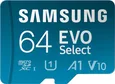 Samsung EVO Select R160 microSDXC 64GB Kit, UHS-I U3, A2, Class 10