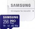 Samsung PRO Plus R180/W130 microSDXC 256GB Kit,...