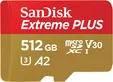 SanDisk Extreme PLUS R200/W140 microSDXC 512GB...