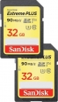 SanDisk Extreme PLUS R90/W60 SDHC 32GB, UHS-I U3,...