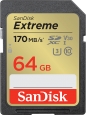 SanDisk Extreme R170/W80 SDXC 64GB, UHS-I U3,...