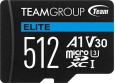 TeamGroup ELITE R90/W45 microSDXC 512GB Kit,...