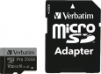 Verbatim Pro U3 R100/W90 microSDXC 256GB Kit,...