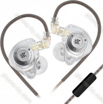 KZ EDX Pro X with microphone transparent