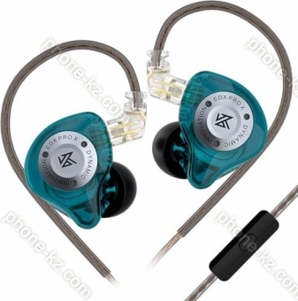 KZ EDX Pro X with microphone turquoise