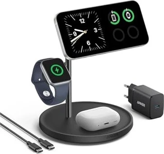 Anker MagGo беспроводная зарядная станция (3-в-1 Stand) black