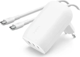 Belkin BoostCharge USB-C charger с 3 разъемами и PPS (67W) white