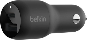 Belkin BoostCharge автомобильное зарядное устройство с 2 разъемами и PPS 37W black