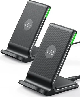INIU беспроводная Charging Stand 15W black, 2-pack
